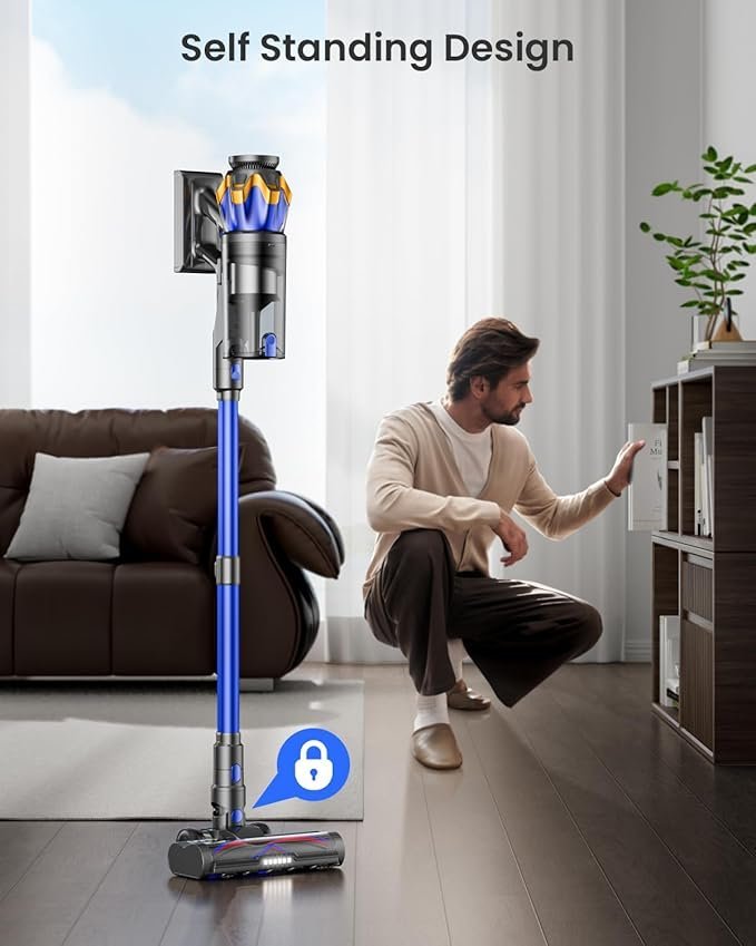 61a1ObFvAYL._AC_SX679_-2.jpg Cordless Vacuum Cleaner, Upgraded 650W 55KPA 70Mins Cordless Stick Vacuum Cleaner with Self-Standing and Touch Screen, Anti-tangle Wireless Vacumm, Vacuum Cleaners for Home/Pet Hair/Carpets/Floors - Image 1