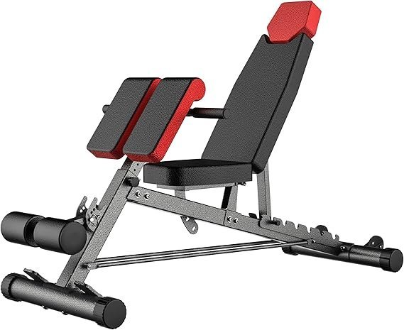 71mrIjf7-1L._AC_SX569_-2.jpg Finer Form Multi-Functional FID Weight Bench for Full All-in-One Body Workout – Hyper Back Extension, Roman Chair, Adjustable Ab Sit up Bench, Incline Decline Bench, Flat Bench - Image 1