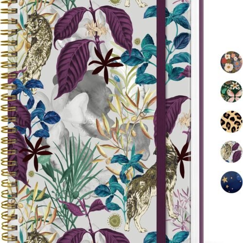 A5 Spiral Notebook, M-Jungle, 140 Pages