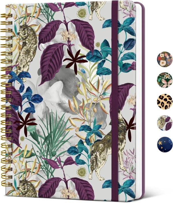 A5 Spiral Notebook, M-Jungle, 140 Pages