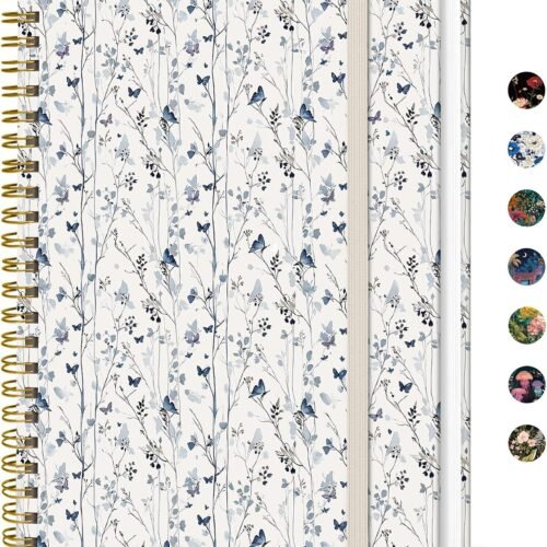 A5 Spiral Notebook, K-Butterfly Grove, 140 Pages